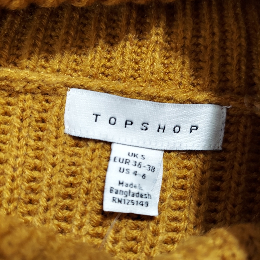 NWT Topshop Longline Turtleneck Sweater Size 4-6 - Picture 3 of 4